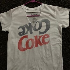 NWOT Diet Coke shirt with V-neck choker White